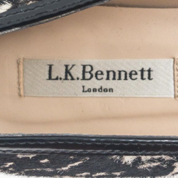 L.K. Bennett 7 Calfhair Leather Print Ballet Flats - Picture 9 of 11